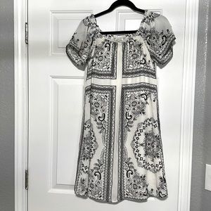 Maurice’s Dress, Dark Gray and White, Size XS